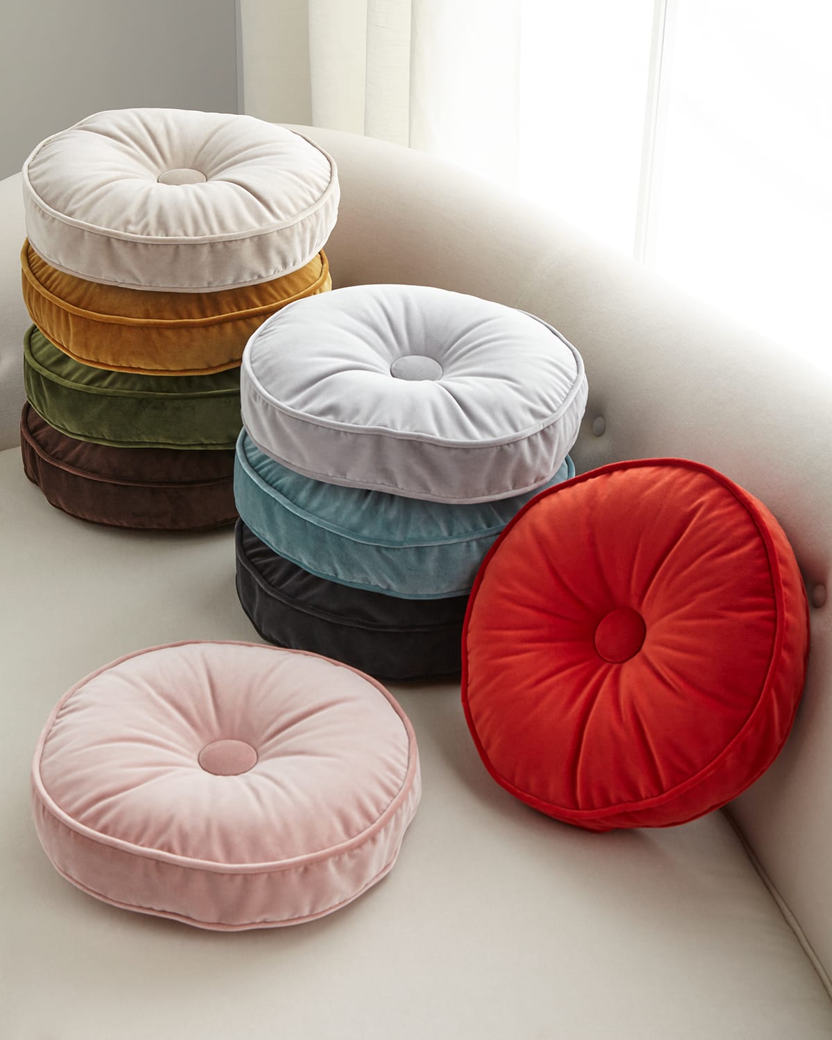Eastern Accents Uma Round Decorative Pillow In Charcoal