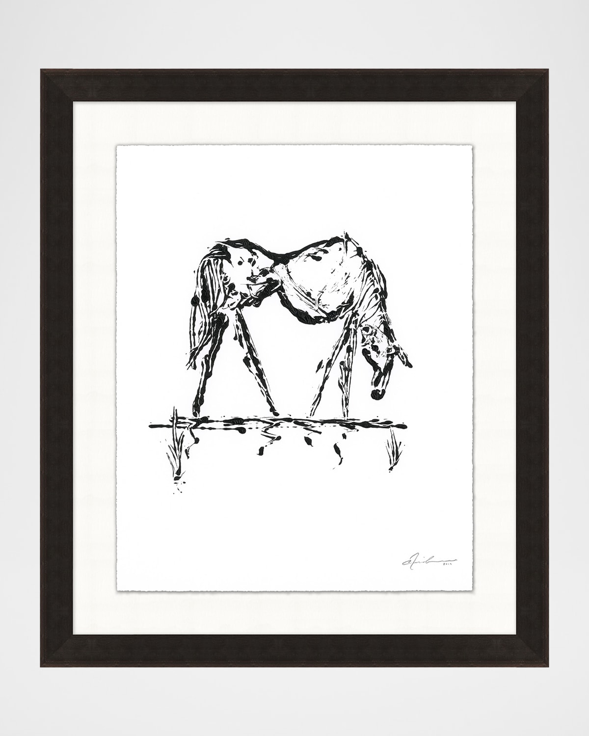 Wendover Art Group Grazing Horse Giclee Print In White