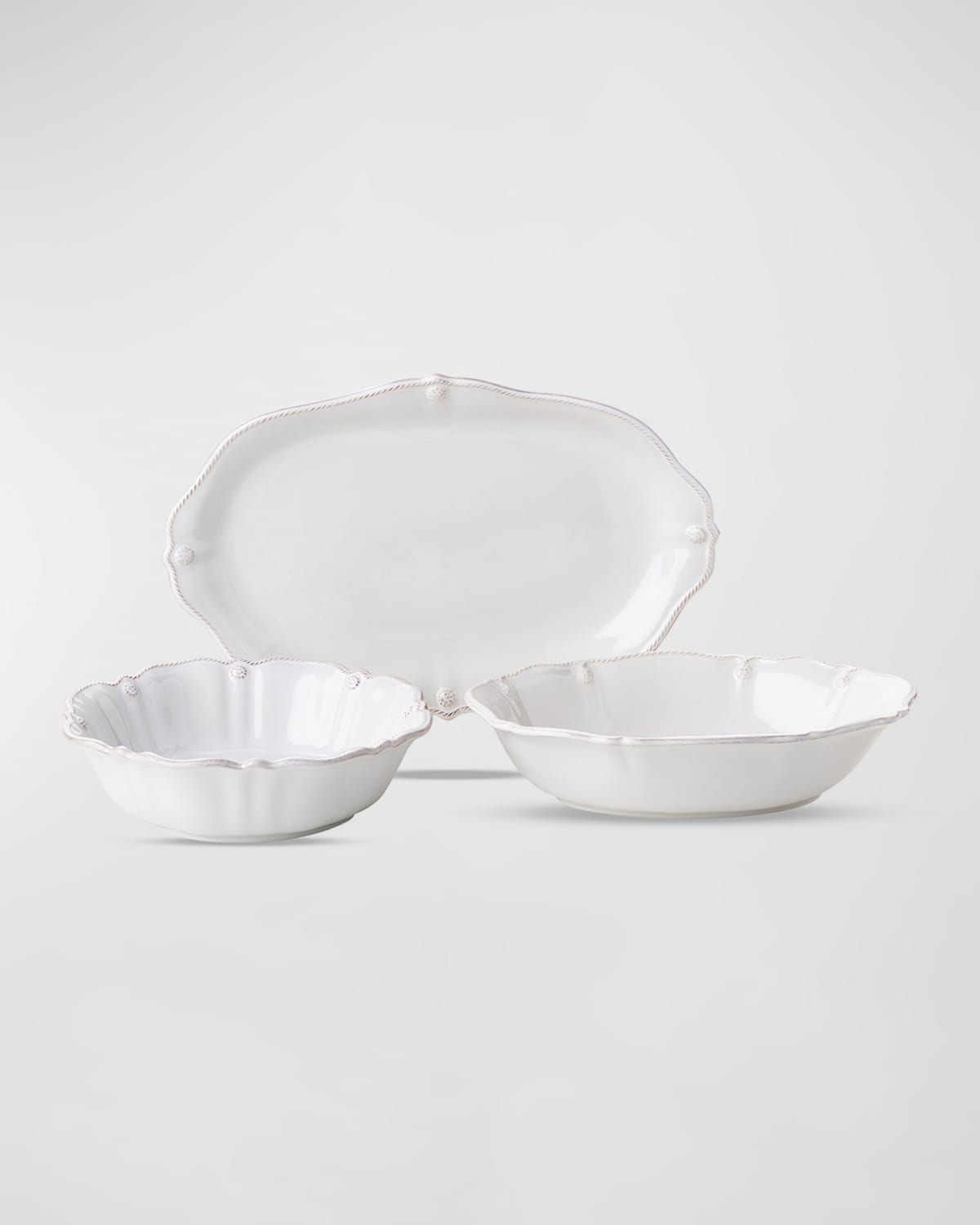 Juliska Berry & Thread Whitewash 3-piece Serving Bundle Set