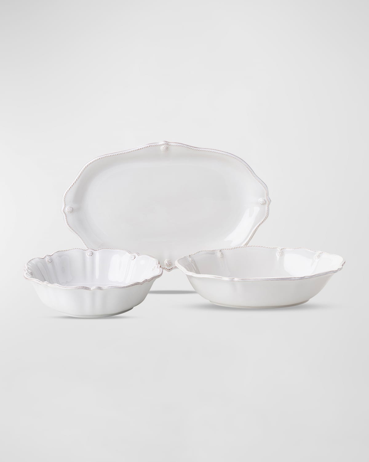 JULISKA BERRY & THREAD 3-PIECE SERVING SET - WHITEWASH