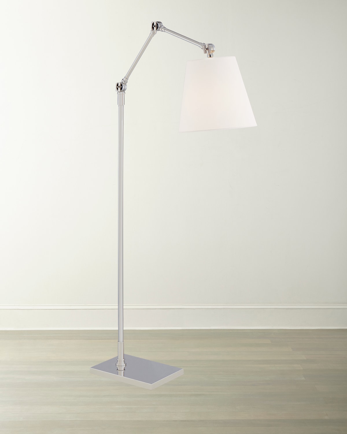 Shop Visual Comfort Signature Graves Articulating Floor Lamp By Suzanne Kasler In Silver