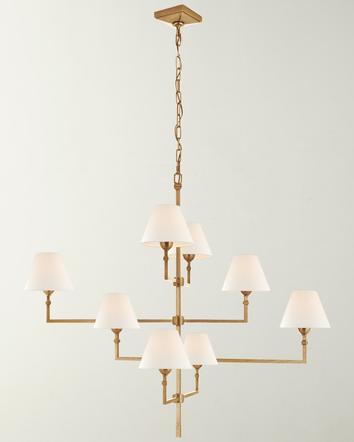 Shop Visual Comfort Signature Jane Large Offset Chandelier By Alexa Hampton In Gold