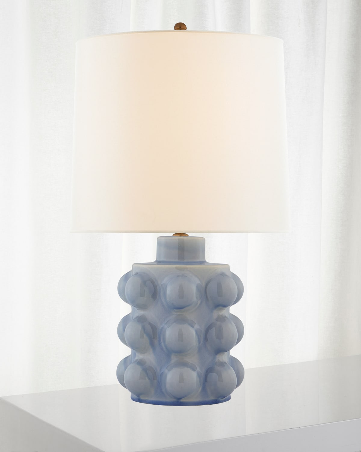 Shop Visual Comfort Signature Vedra Medium Table Lamp By Aerin In Blue