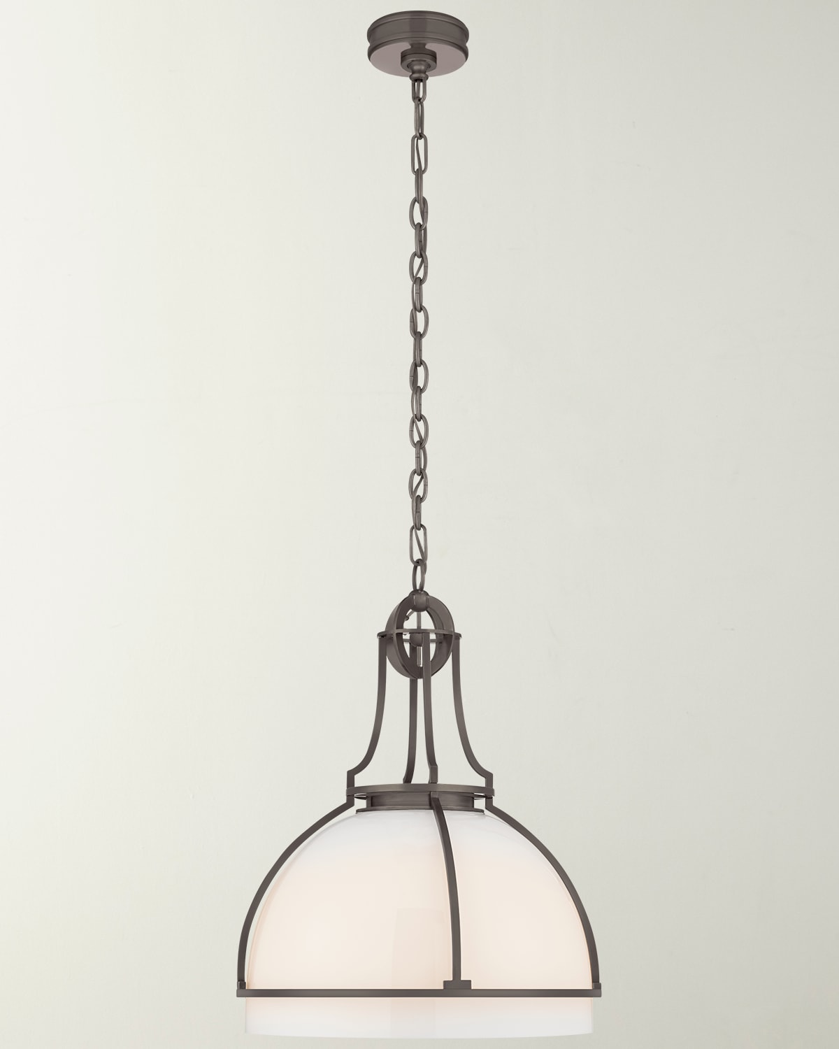 Shop Visual Comfort Signature Gracie Large Dome Pendant By Chapman & Myers In Black