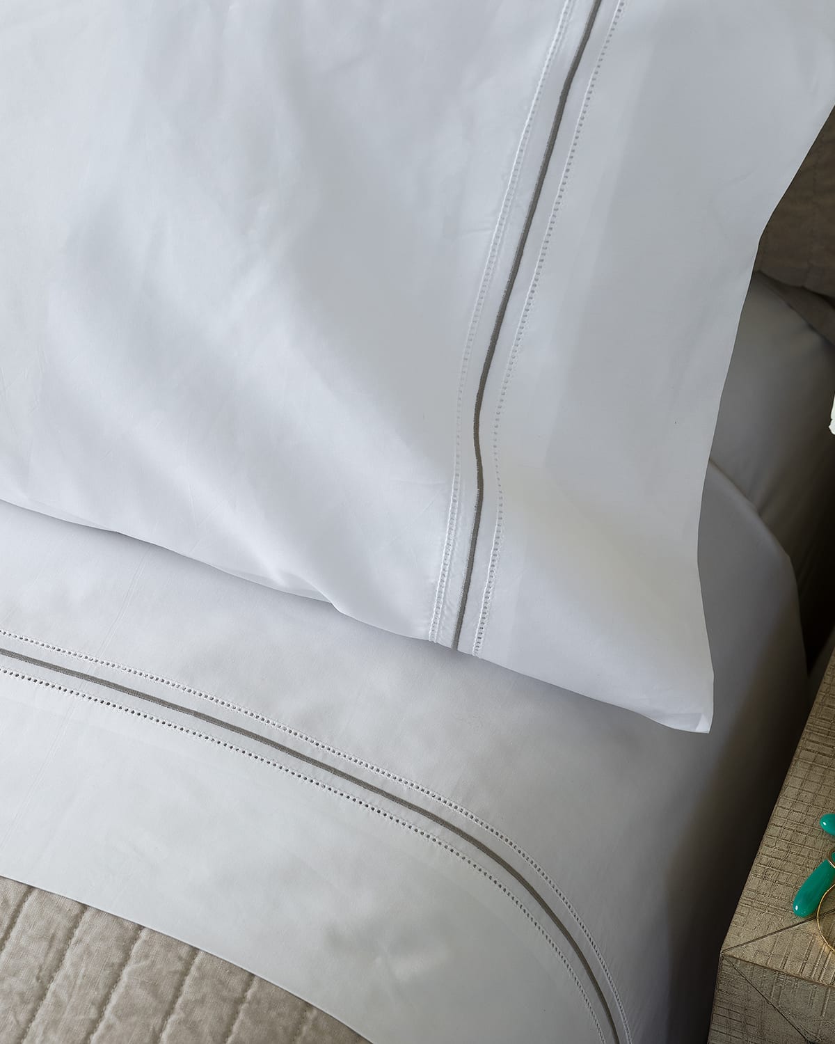 Lili Alessandra Dana 300-thread Count King Pillowcases, Set Of 2 In White