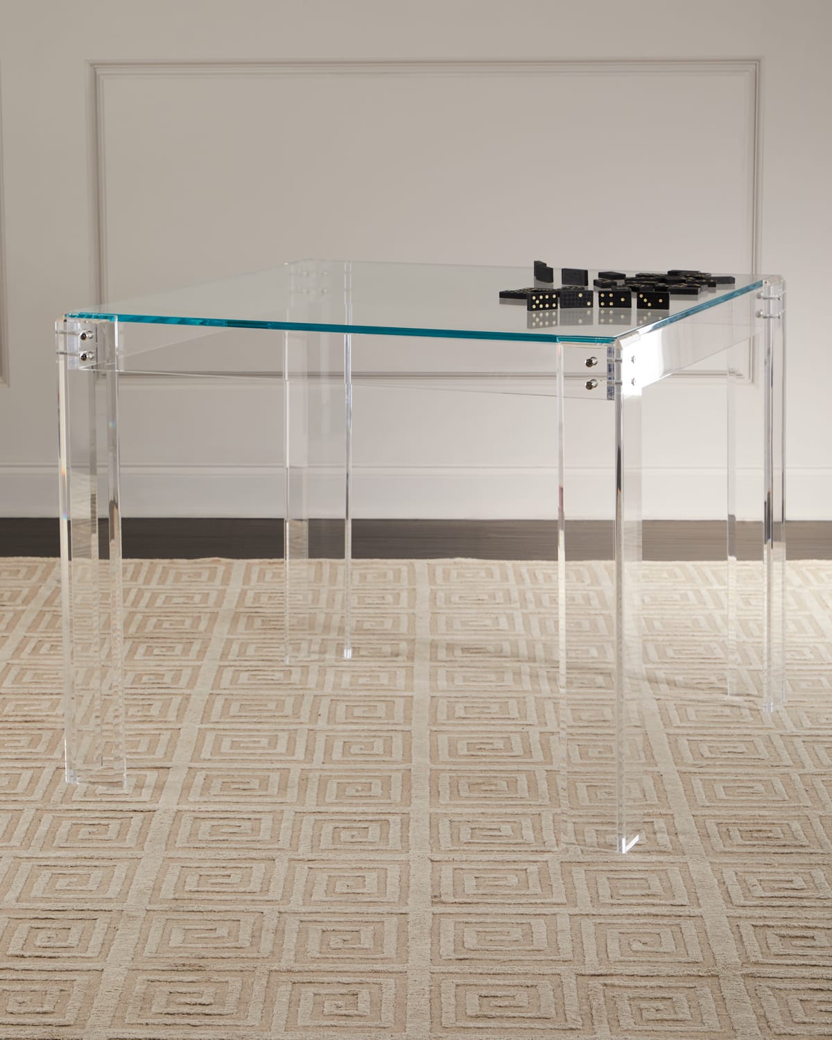 Interlude Home Gwyneth Game Table In Acrylic