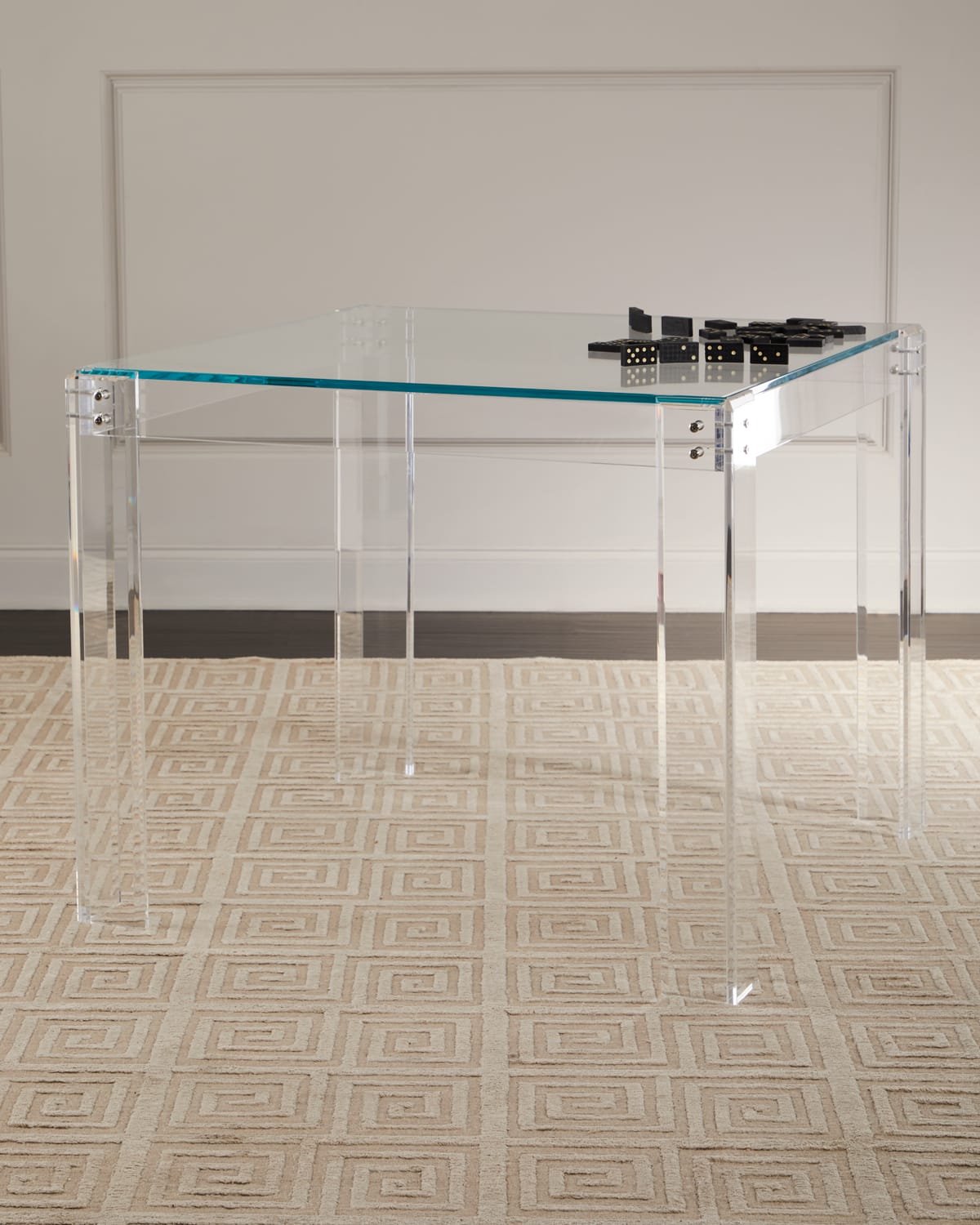 Shop Interlude Home Gwyneth Game Table In Acrylic