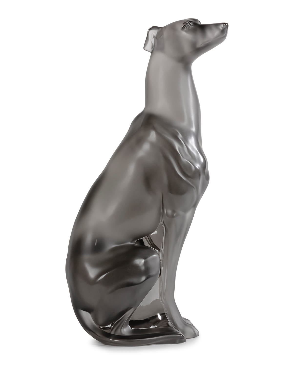 Shop Lalique Gray Greyhound Sculpture