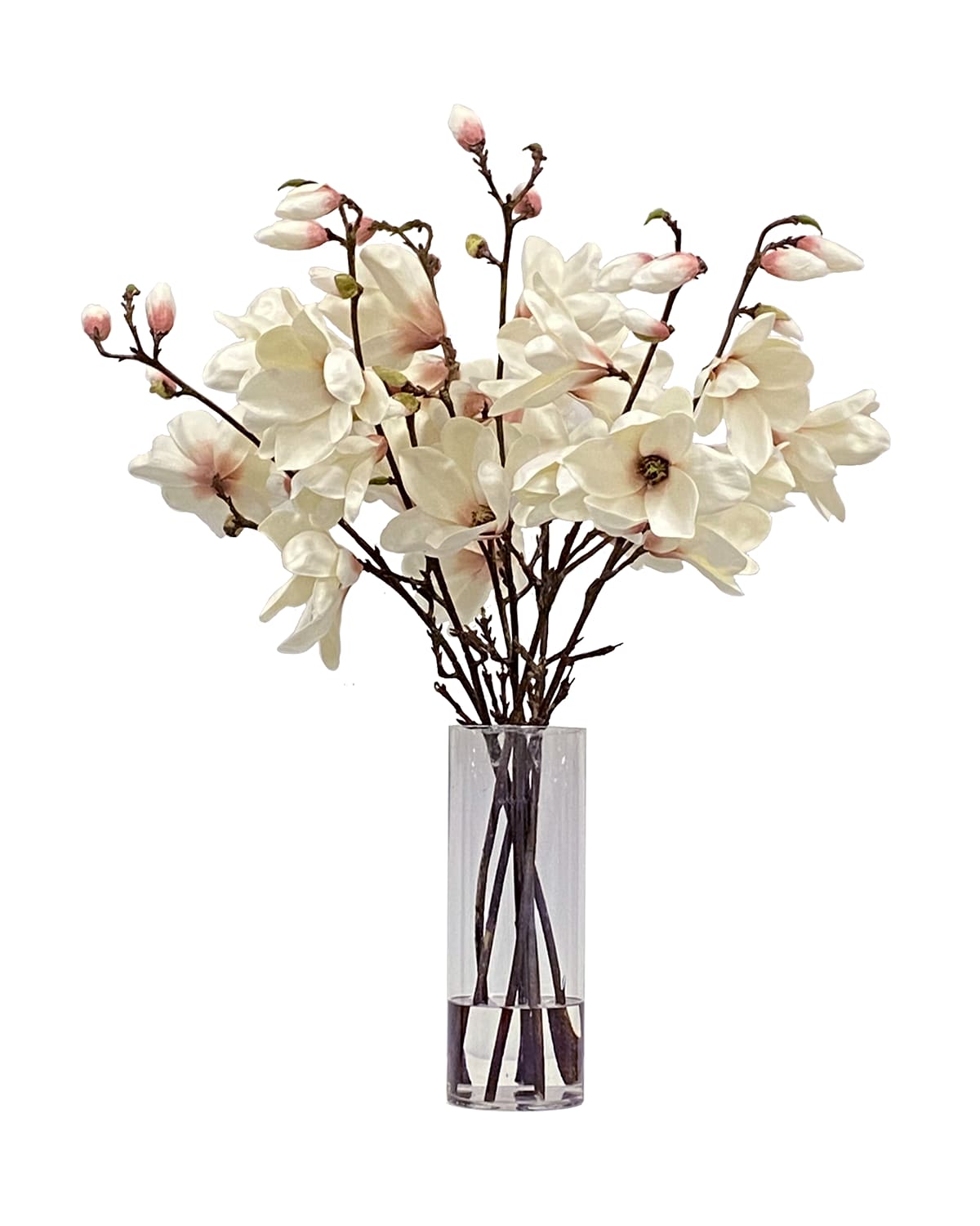 Shop Winward Home Magnolia Tree Faux Floral Arrangement In Vase In Light Brown