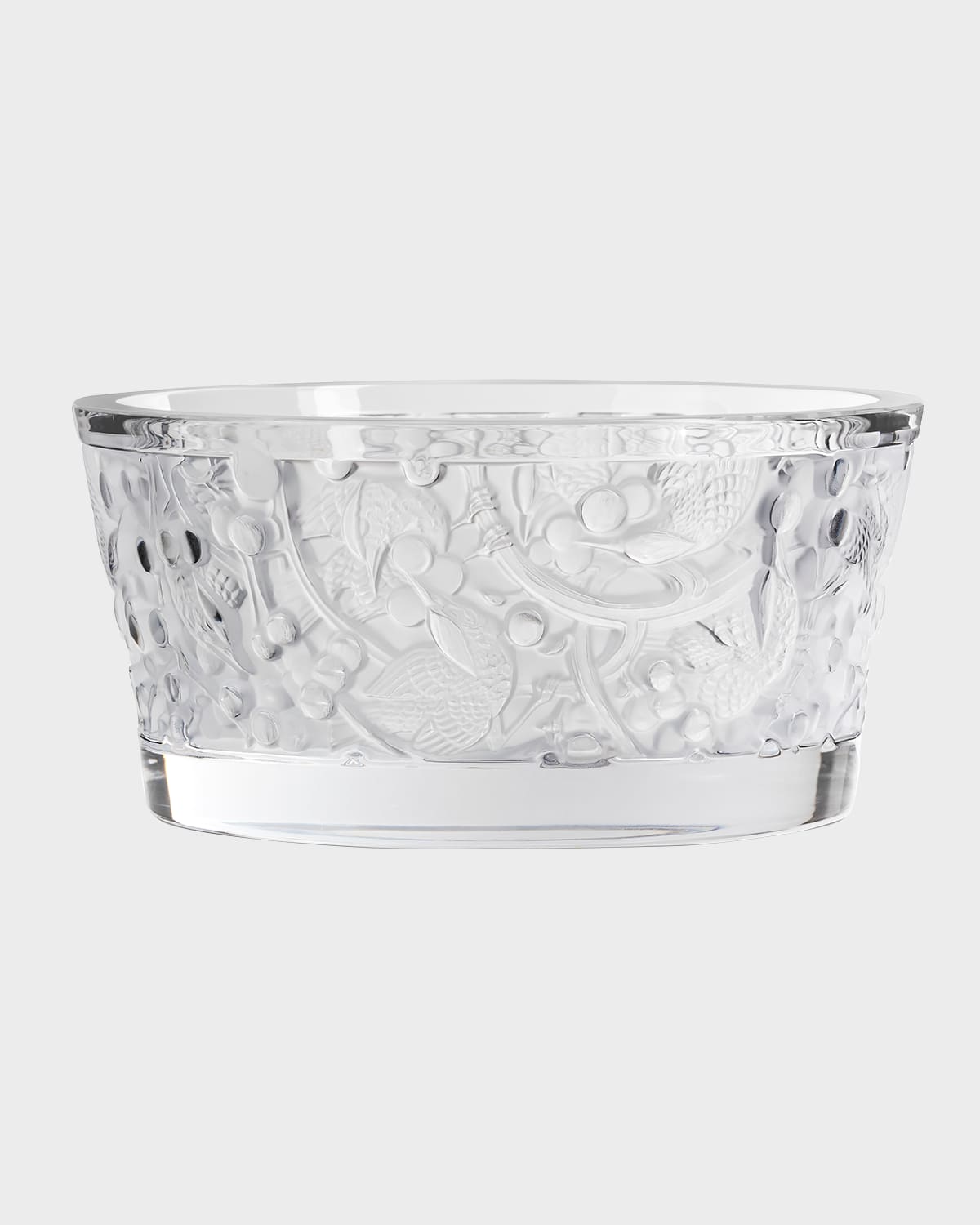 Lalique Merles Et Raisins Clear Crystal Bowl In Clear