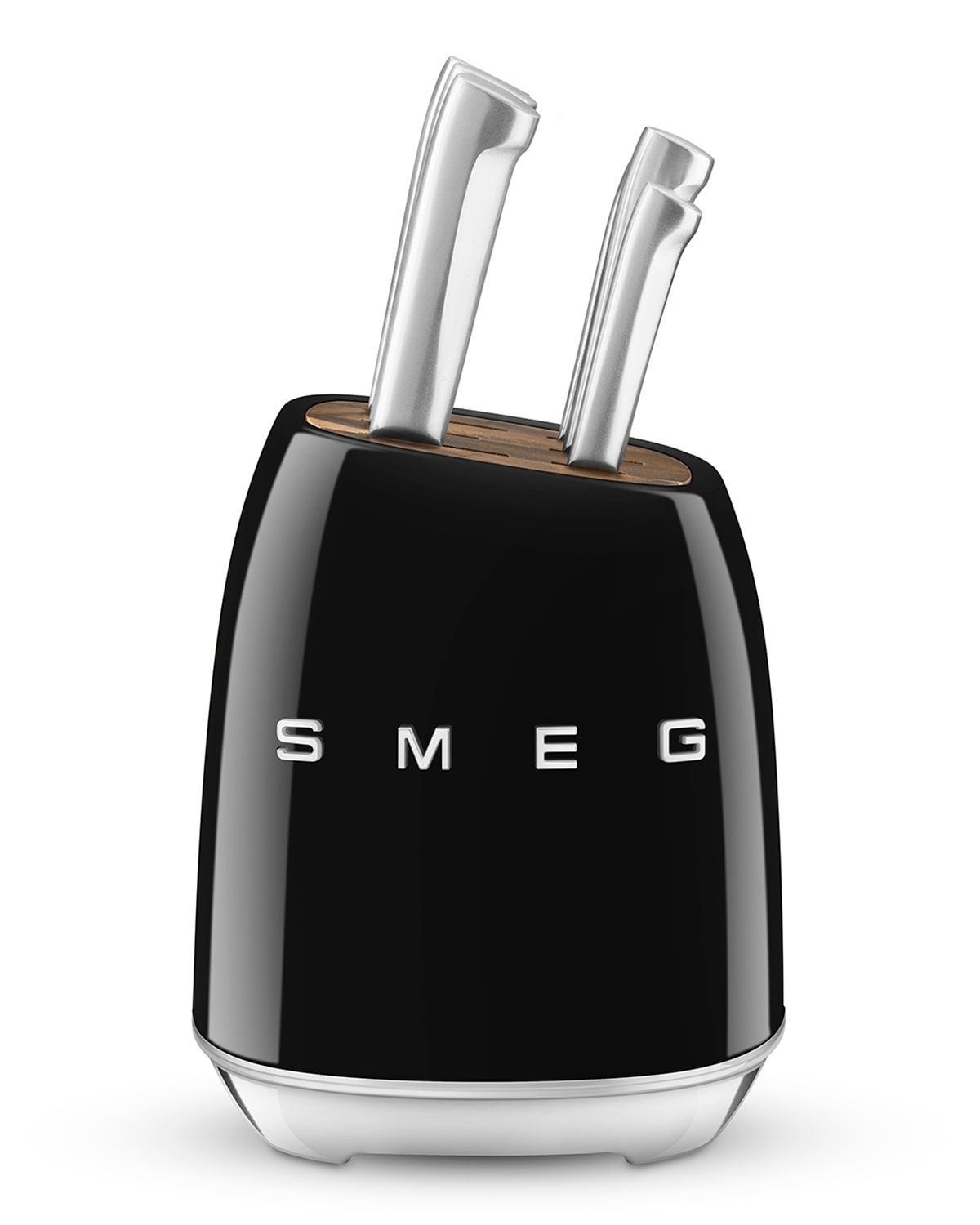 Smeg 7-piece Knife Block Set, Black