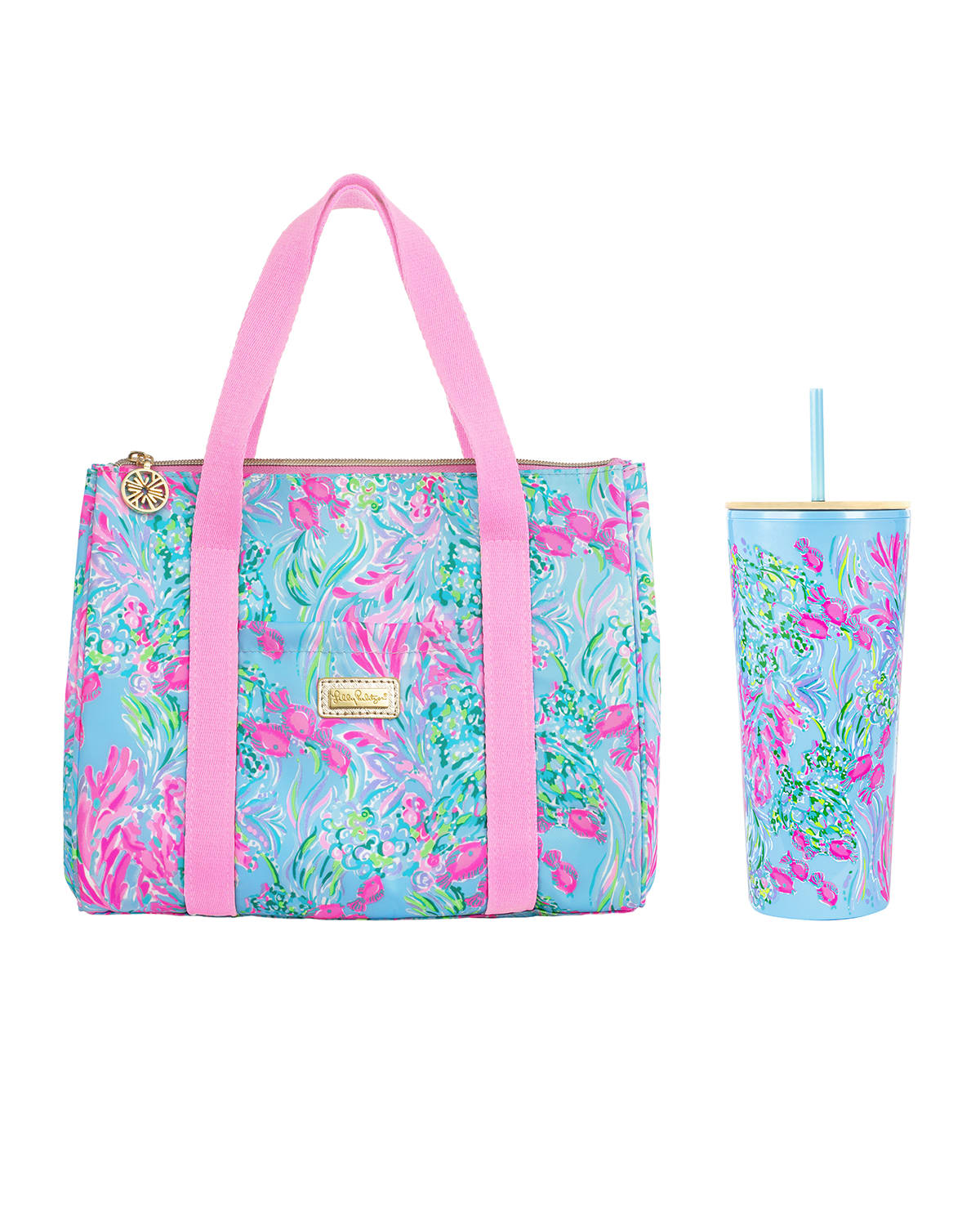 Lilly Pulitzer Best Fishes Lunch Cooler & Tumbler with Straw