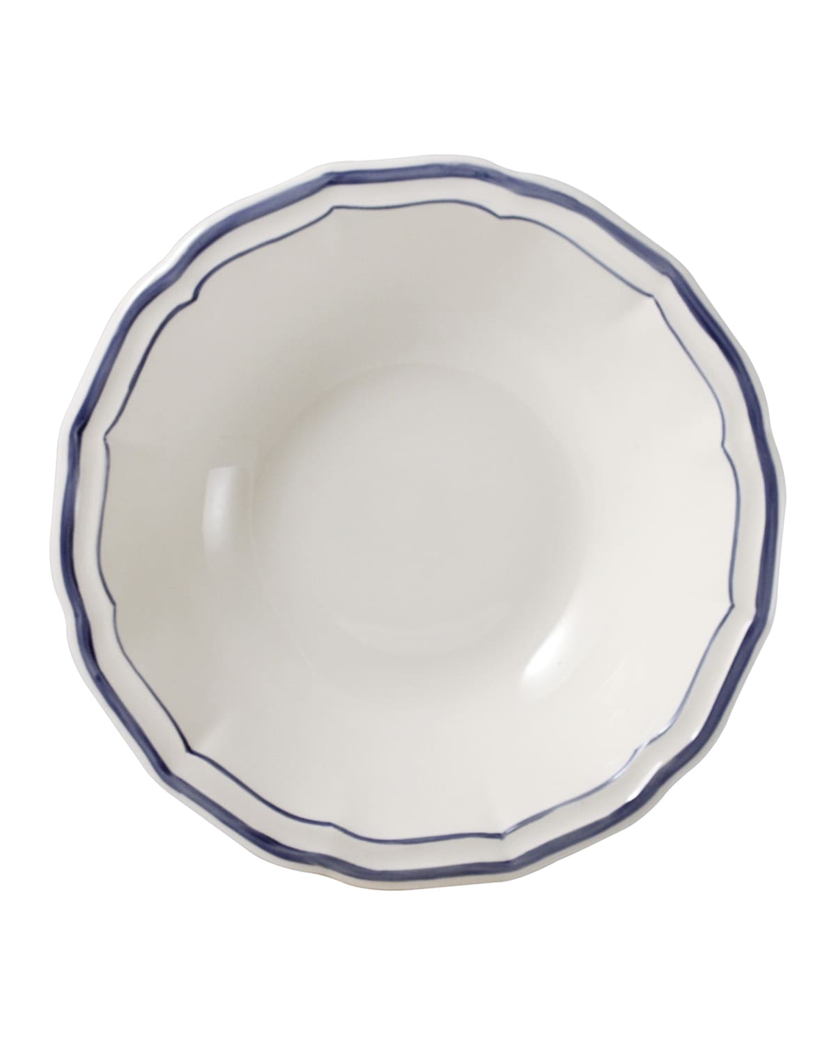 Gien Filet Rim Soup Bowl In Blue