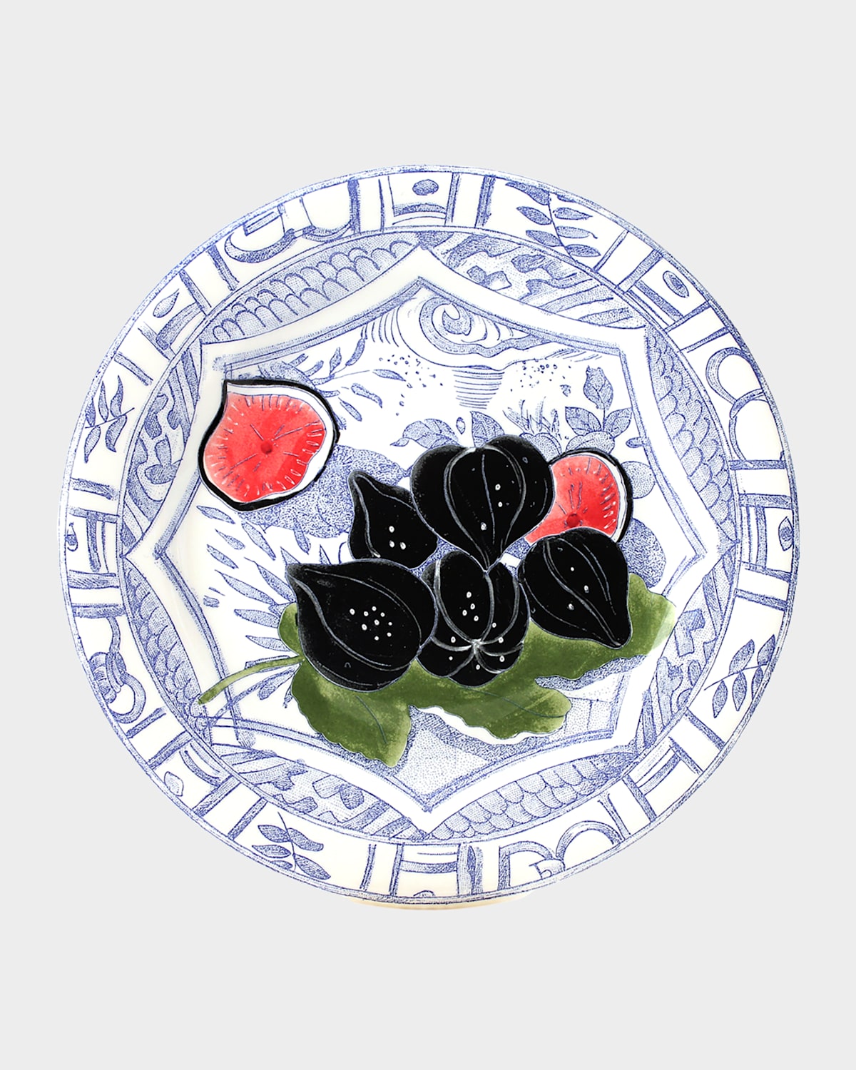 Gien Oiseau Blue Dessert Plate In Fig