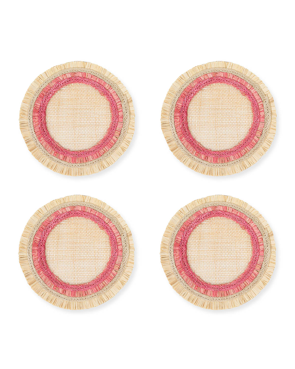 Joanna Buchanan Ruffle-edge Straw Coasters, Set Of 4