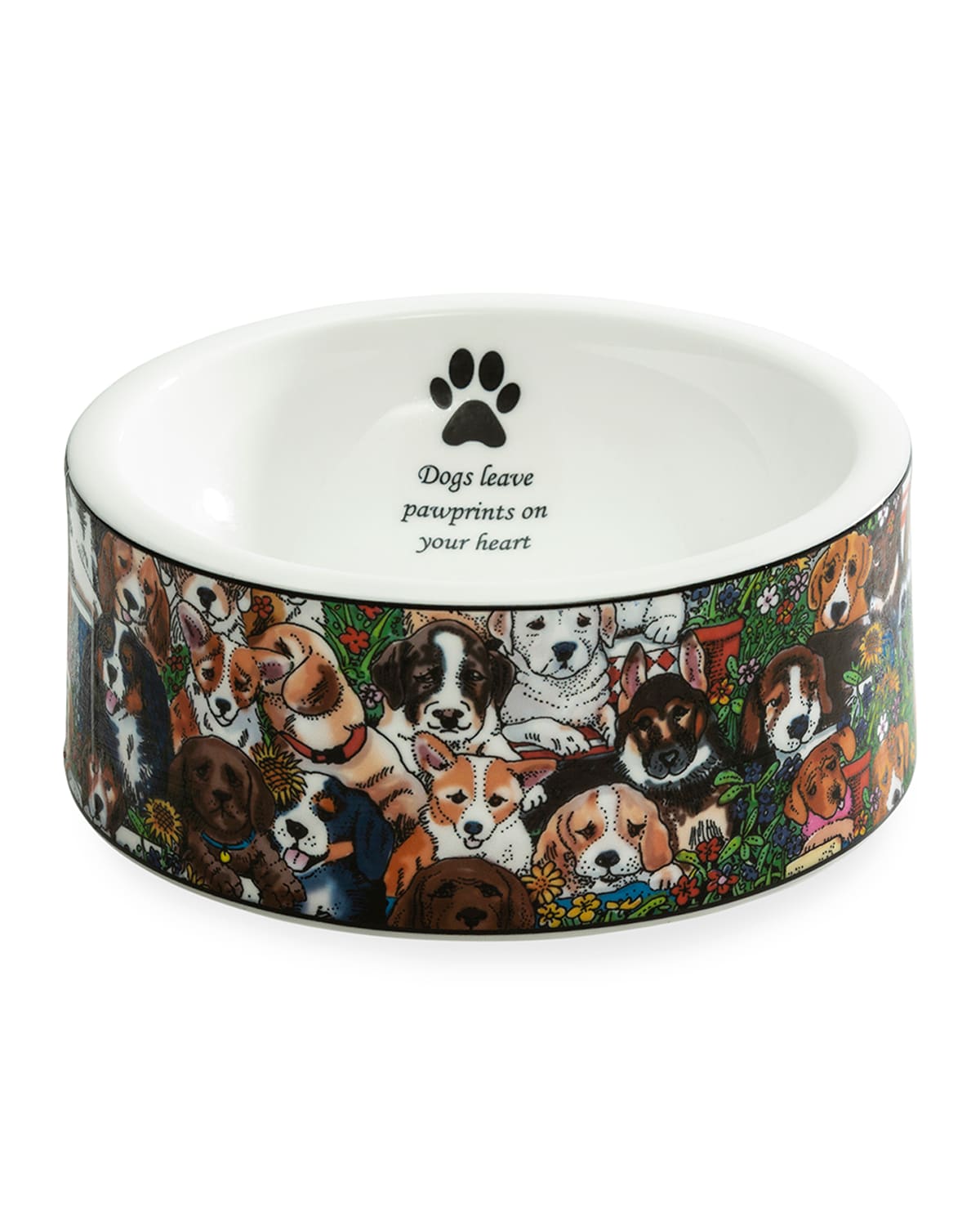 Shop Halcyon Days Dogs Leave Pawprints Large Bowl In Multi