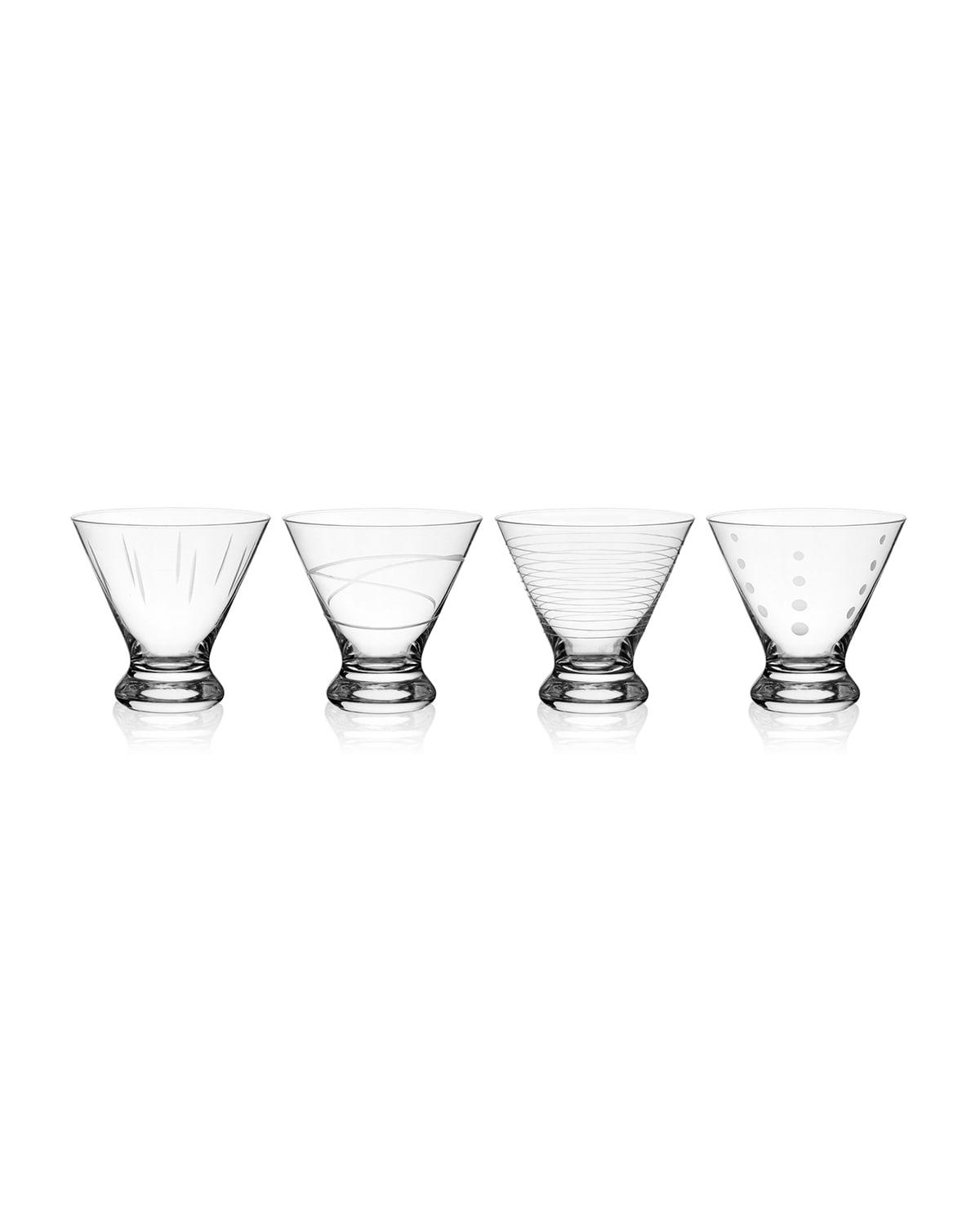 Shop Mikasa Cheers Stemless Martini Glasses, Set Of 4 In Clear