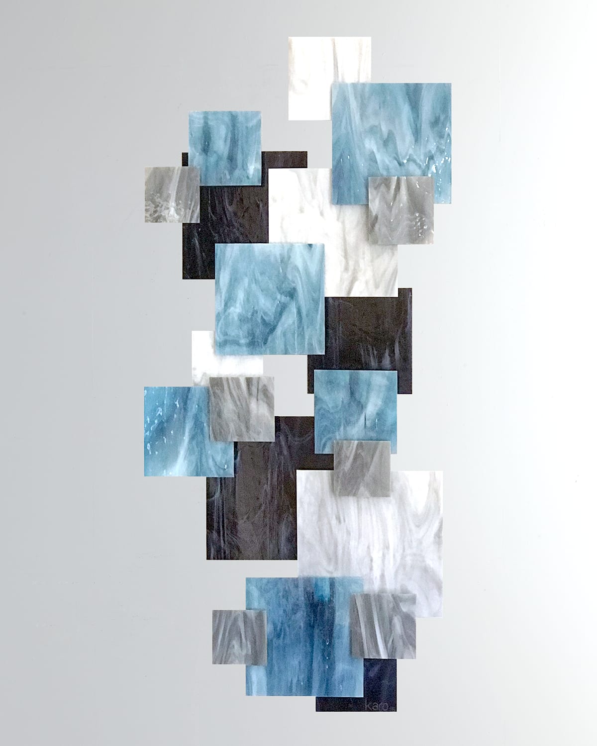 Shop Karo Studios Arctic Vertical Glass Wall Sculpture In Multi