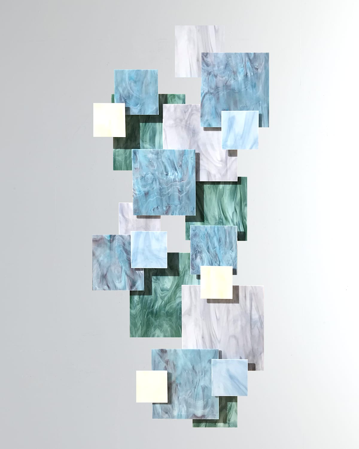 Shop Karo Studios Tranquility Vertical Glass Wall Sculpture In Multi