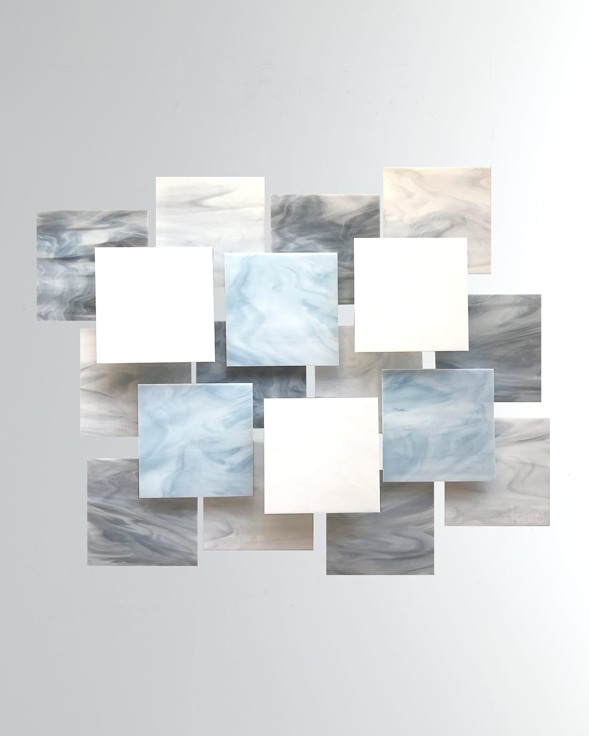 Karo Studios Glacial Glass Wall Sculpture In Multi