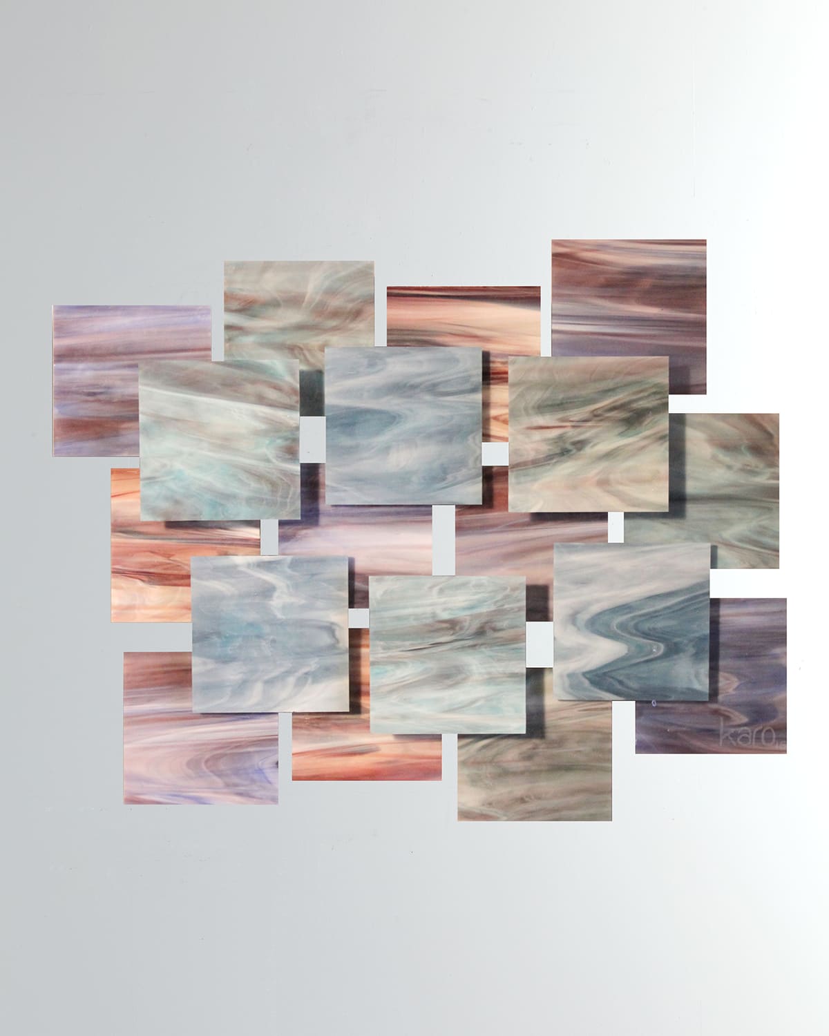 Karo Studios Impressions Glass Wall Sculpture In Multi