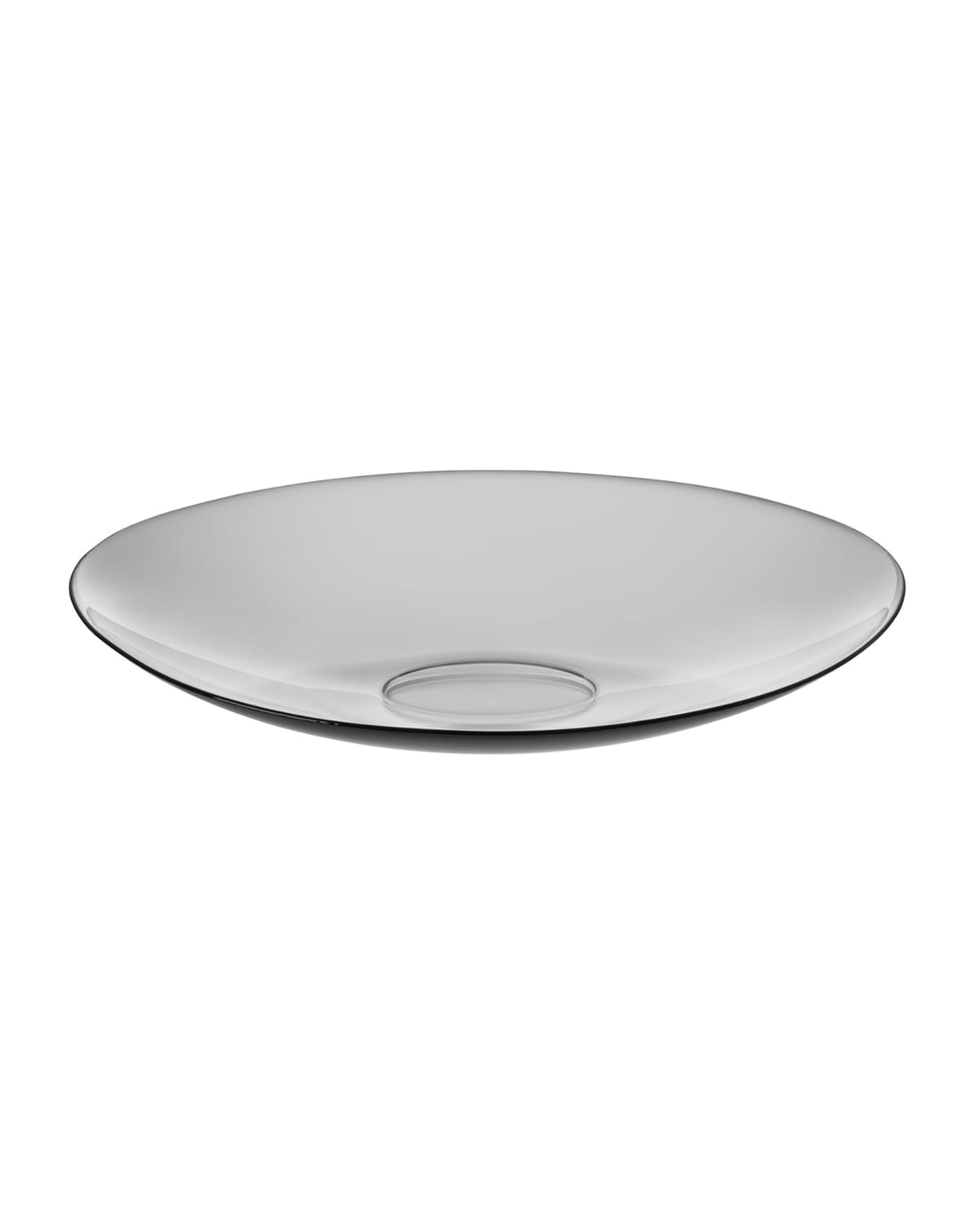 Shop Orrefors Pond Large Glass Dish In Grey