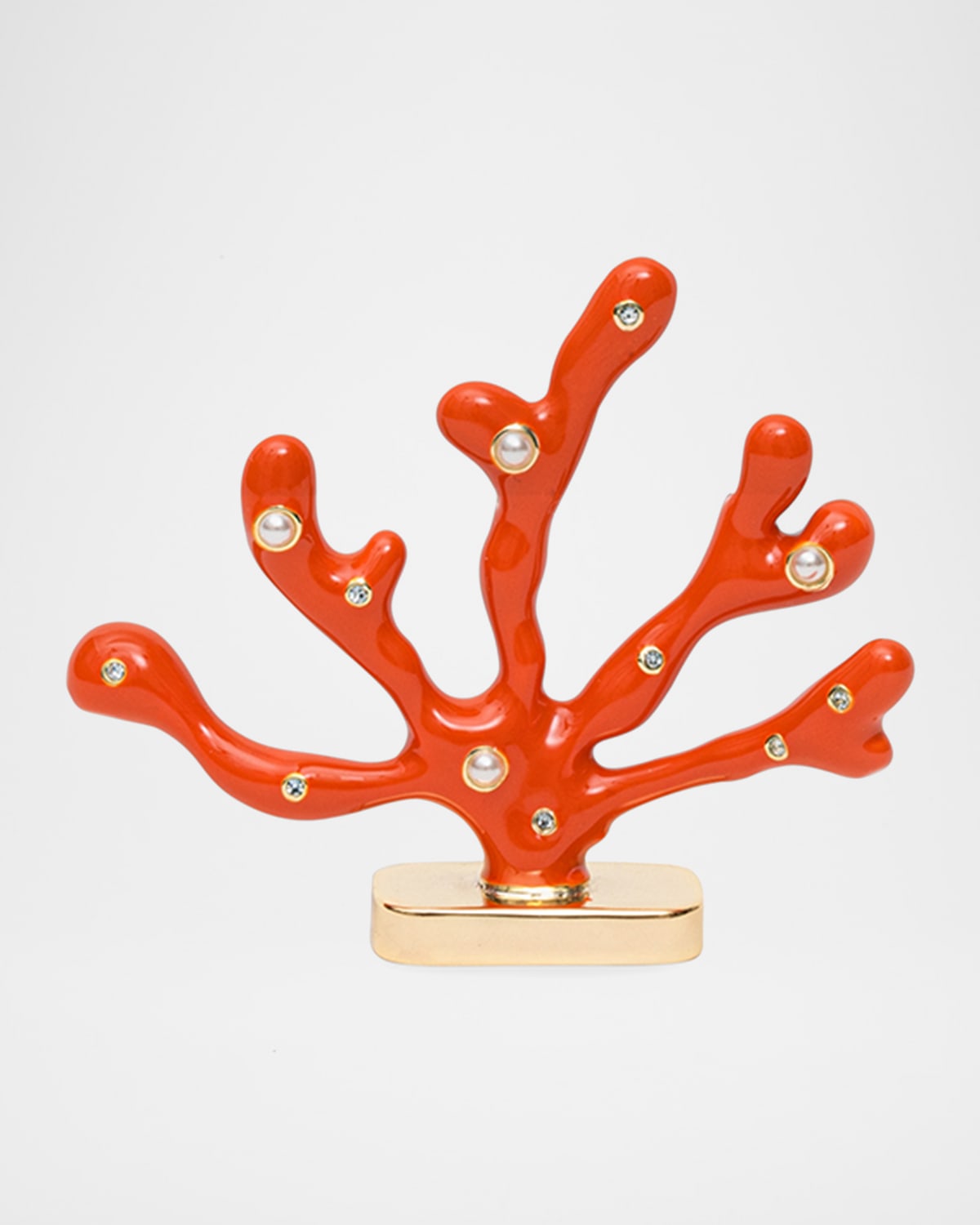 Joanna Buchanan Coral Placecard Holders, Set Of 2 In Orange