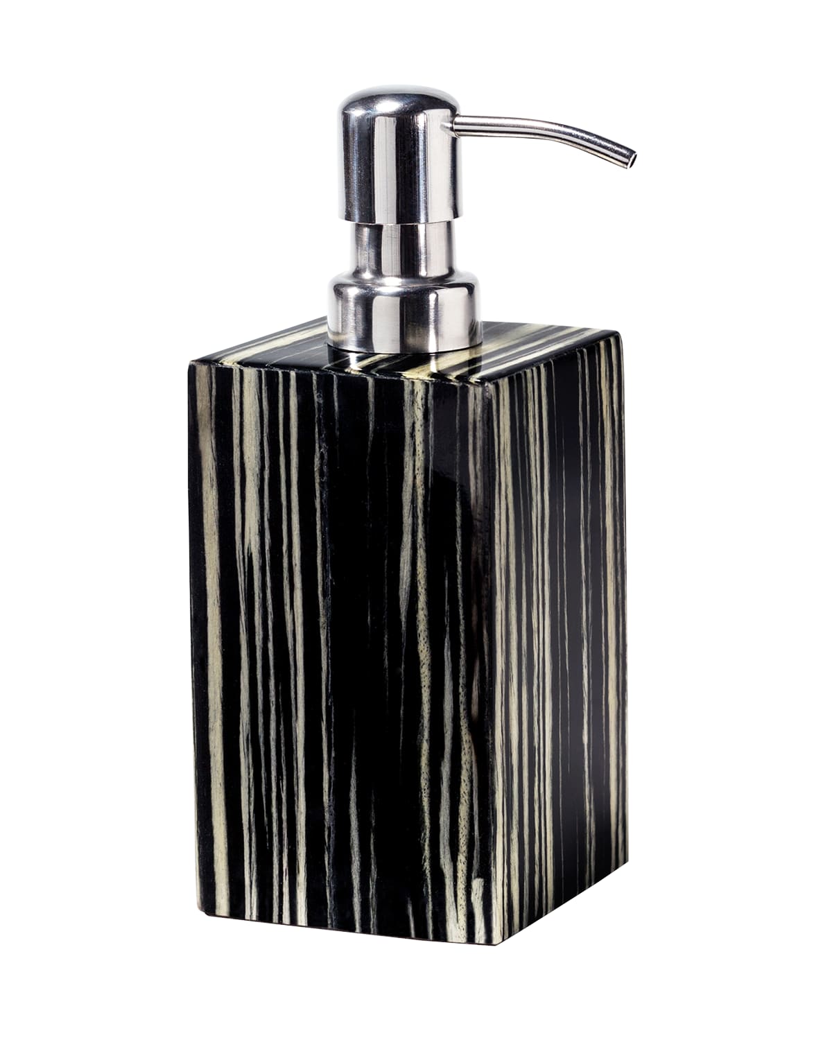 Shop Ladorada Ebano Veneer Soap Dispenser In Black Multi
