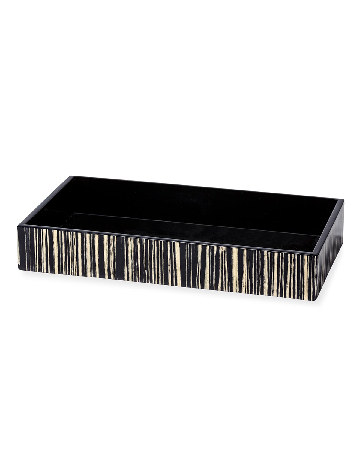 Shop Ladorada Ebanoe Veneer Bath Tray In Black Multi