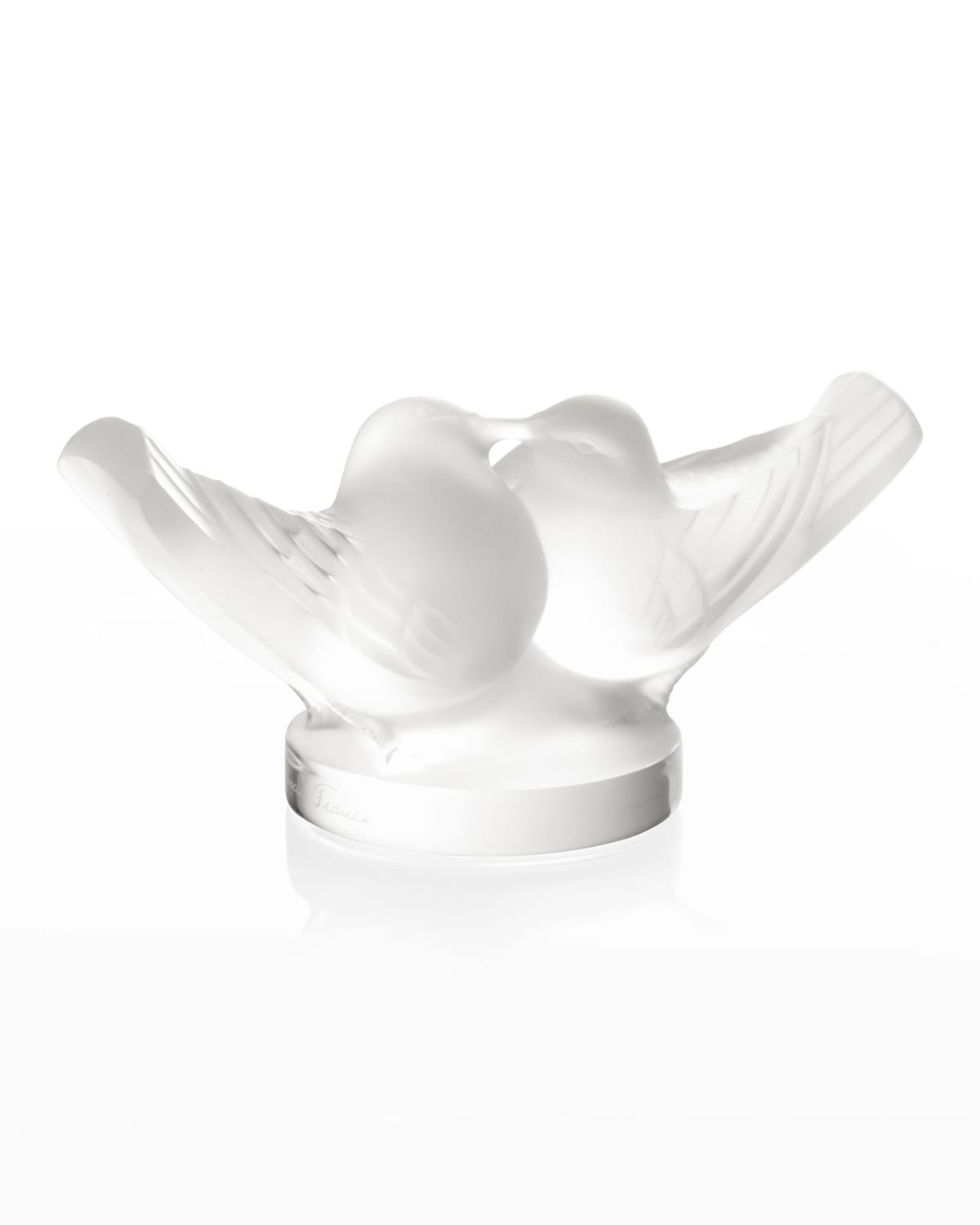 Shop Lalique Lovebirds Sculpture In Clear