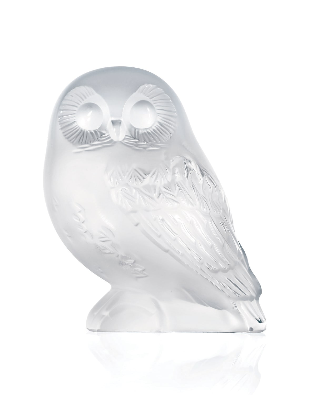 Lalique Shivers Crystal Owl Figure In Clear