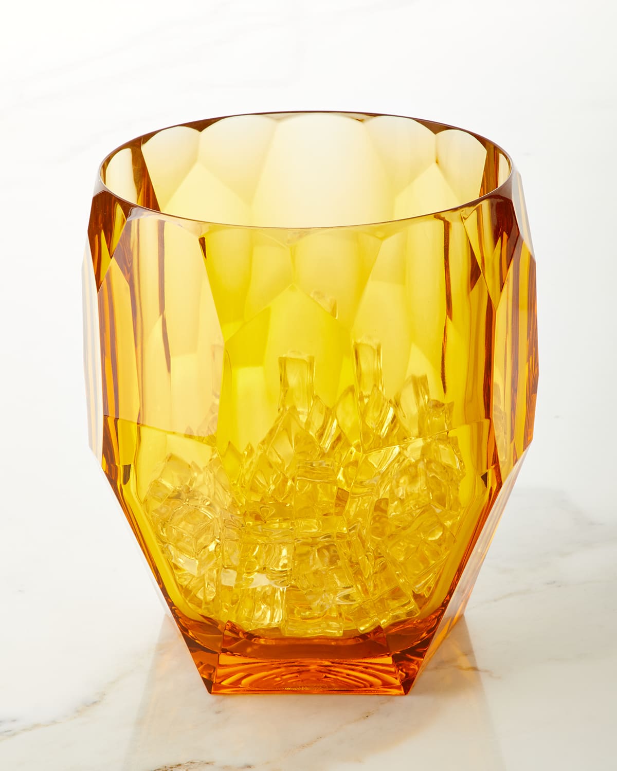 Shop Mario Luca Giusti Antarctica Amber Acrylic Ice Bucket In Orange