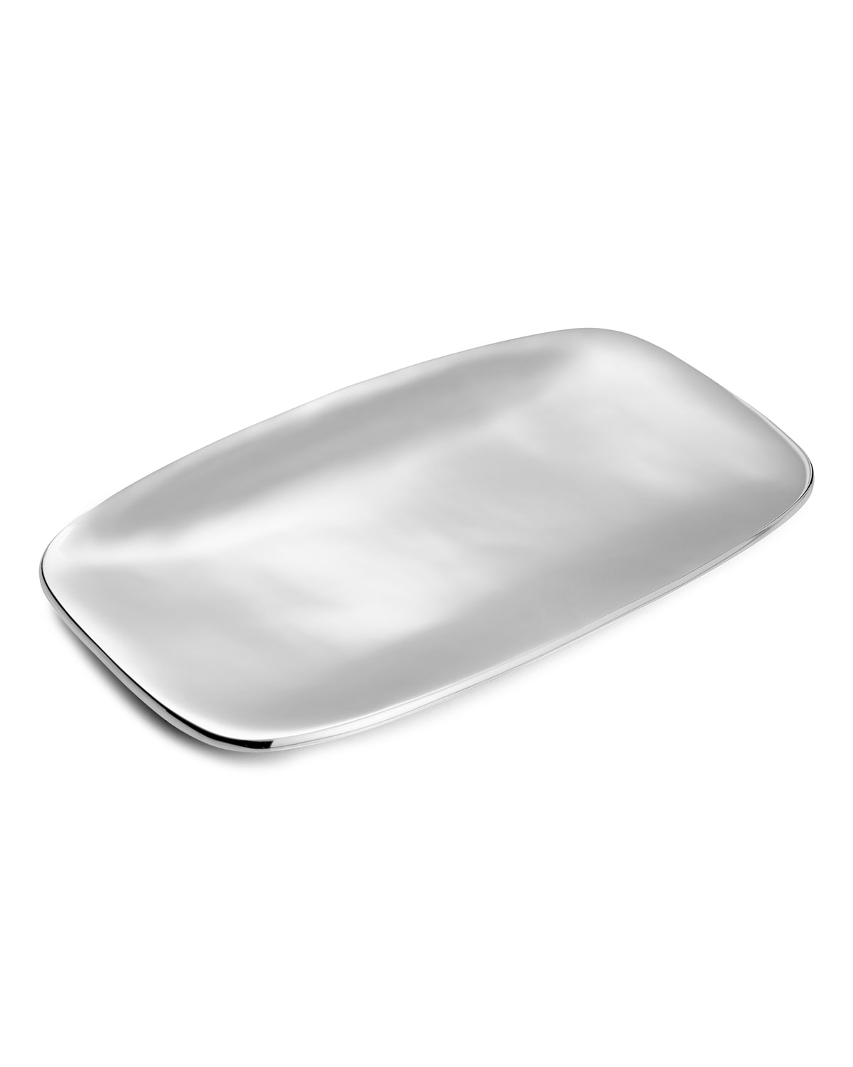 Shop Nambe Rectangle Platter In Silver