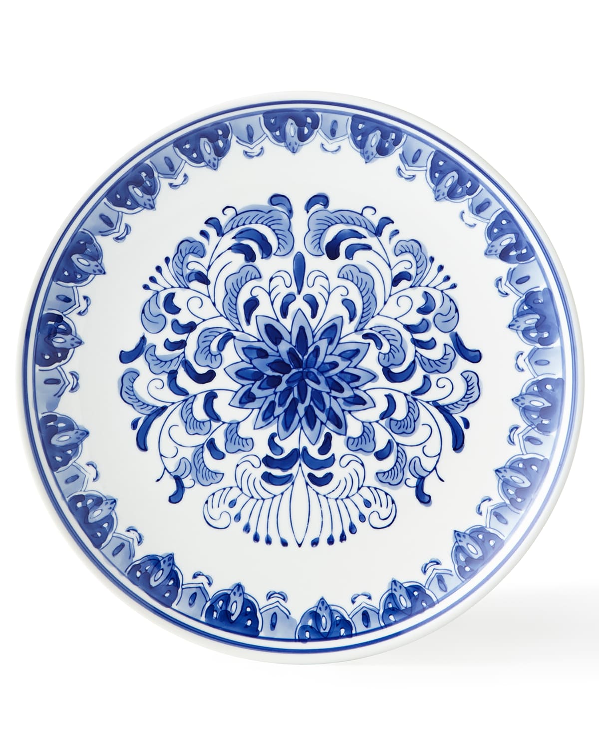 Neiman Marcus Set Of 12 Assorted Blue & White Dinner Plates
