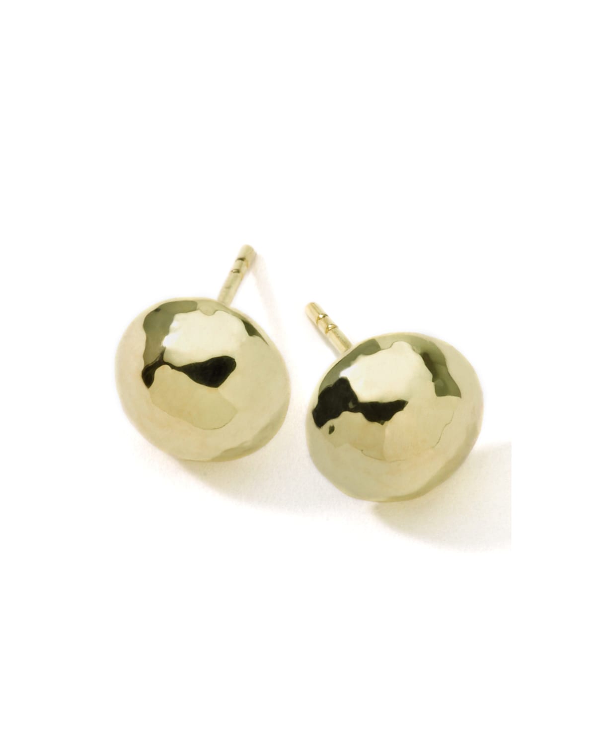 Ippolita 18kt Yellow Gold Classico Small Hammered Ball Stud Earrings In Yellow Gold