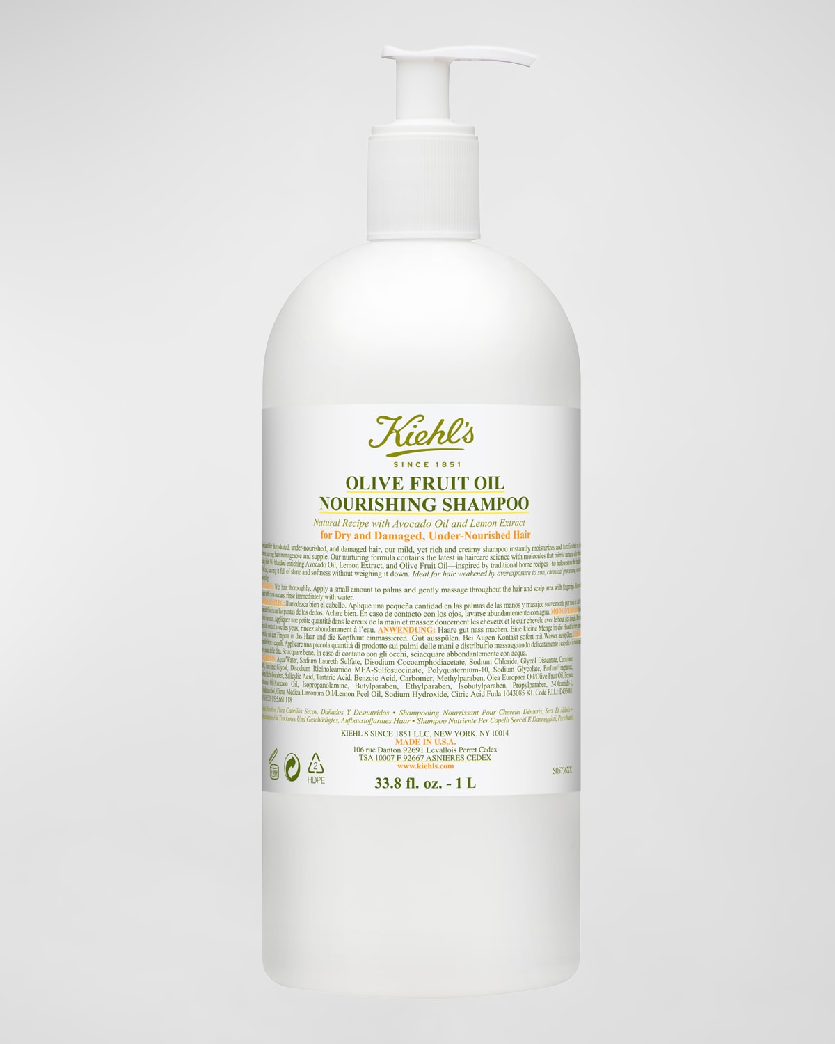 Kiehl's Since 1851 Olive Fruit Oil Nourishing Shampoo, 33.8 Oz.