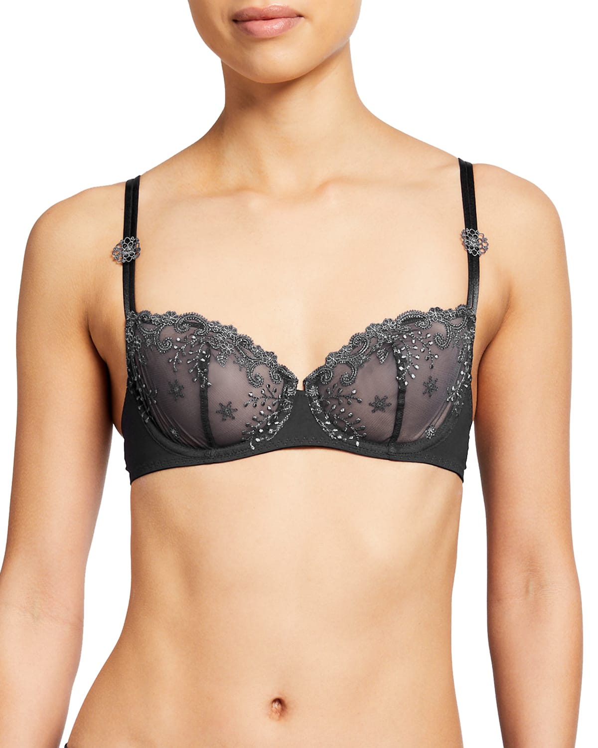 Simone Perele Delice Demi Cup Unlined Underwire Bra In Moonlight