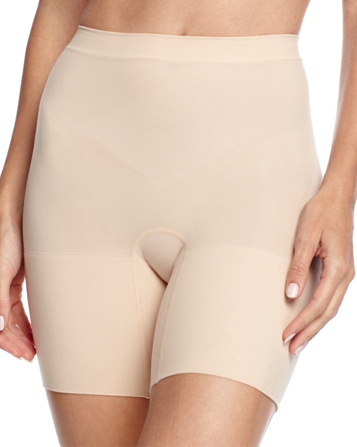 Spanx Everyday Seamless Shaping High Waisted Short In Soft Nude