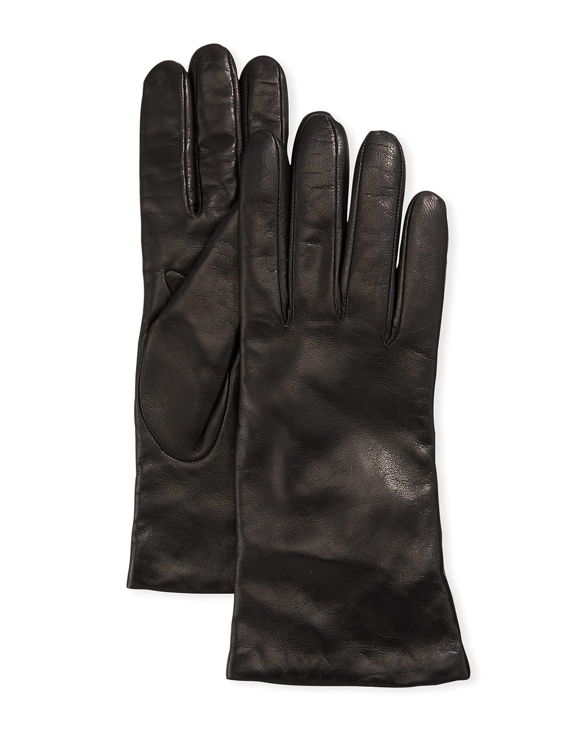 Portolano Cashmere-lined Napa Leather Gloves In Mora