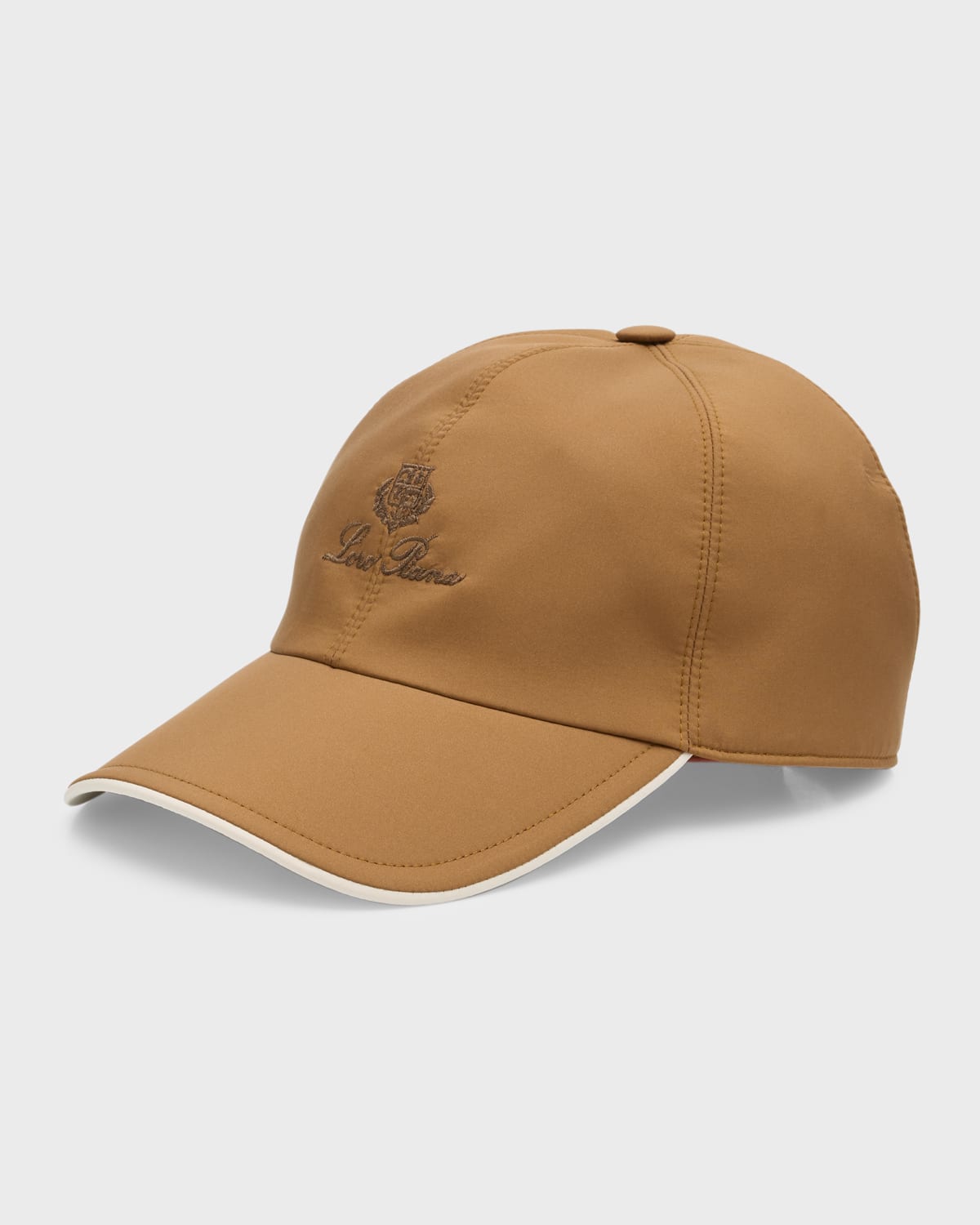 Loro Piana Men's Windmate Storm System Baseball Hat In Pecan Ivory