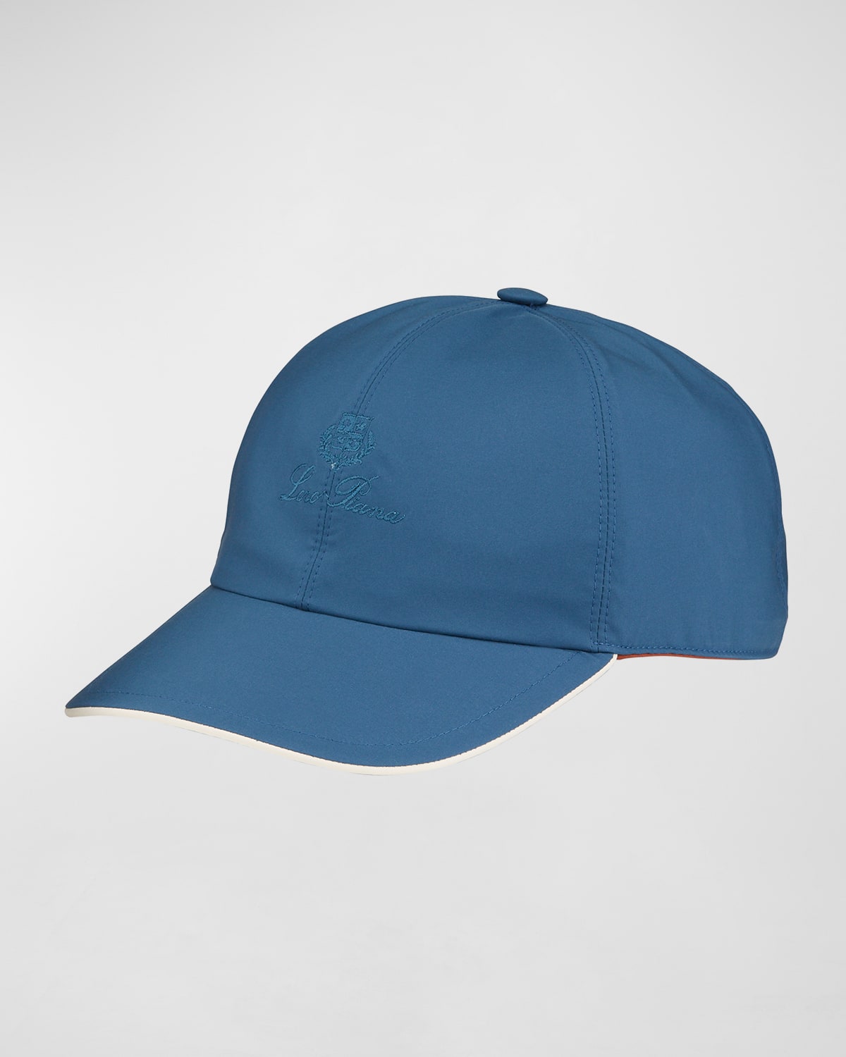 Shop Loro Piana Men's Windmate Storm System Baseball Hat In Scanda Blue/ivory