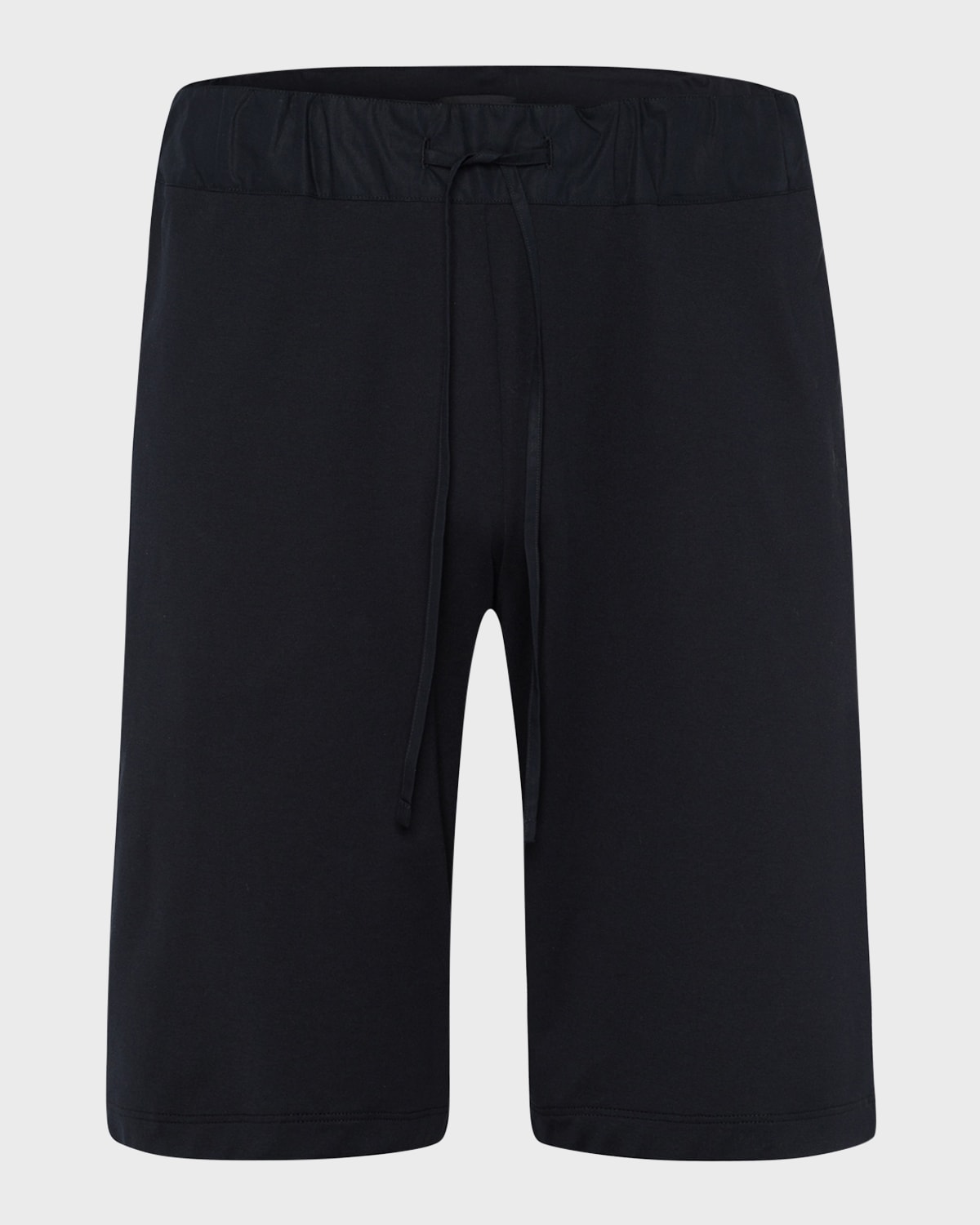 Hanro Night And Day Cotton Knit Drawstring Shorts In Black
