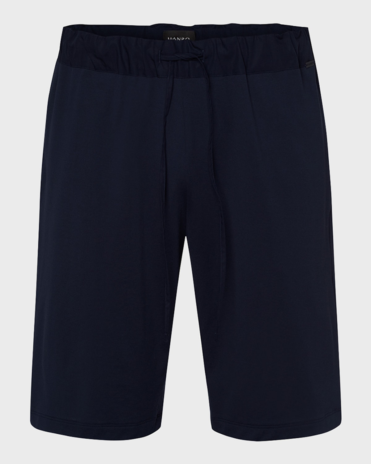 Hanro Natural Living Organic Cotton Drawstring Shorts In Navy
