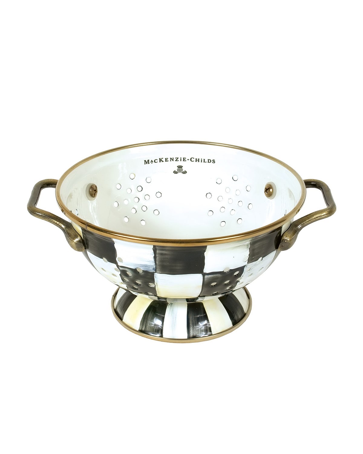 Mackenzie-childs Courtly Check Small Colander