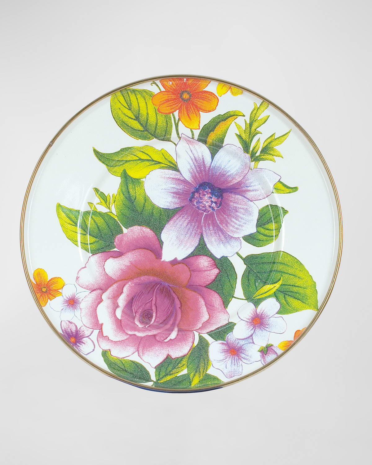 Mackenzie-childs Flower Market Luncheon Plate In White