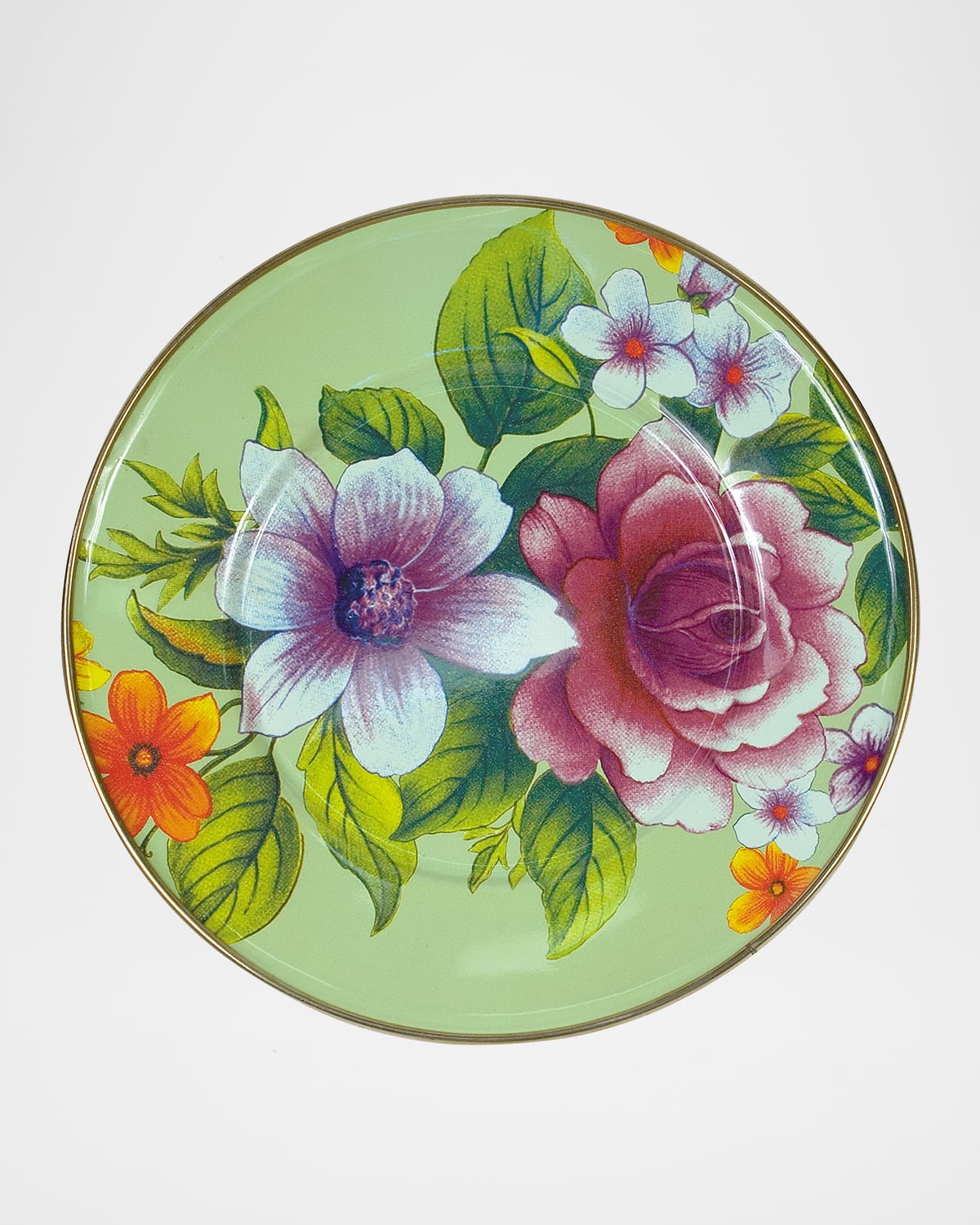 Mackenzie-childs Flower Market Luncheon Plate In Green