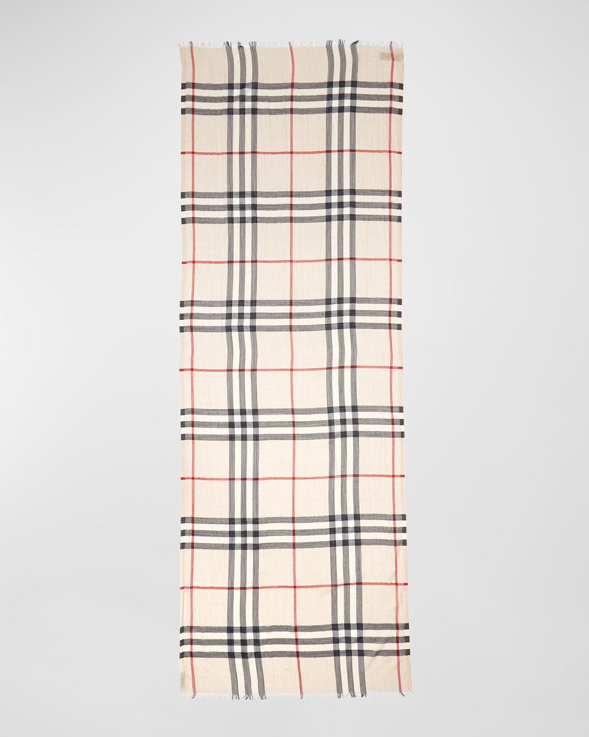 Giant Check Gauze Scarf