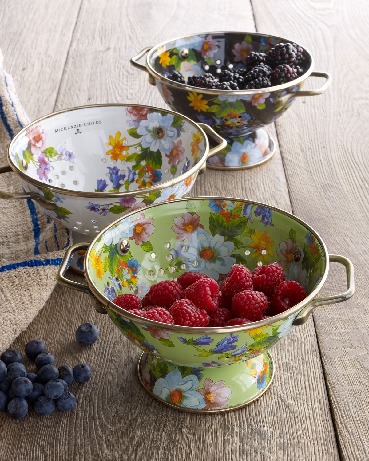 Mackenzie-childs Small Flower Market Colander