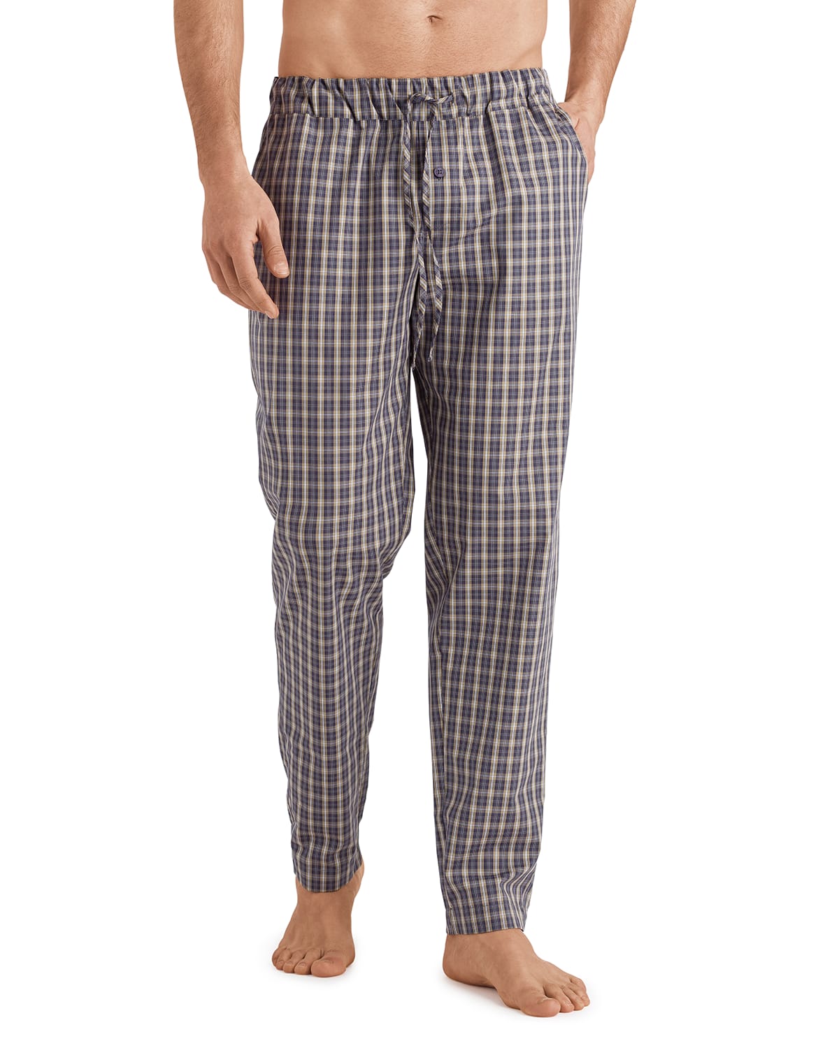 Hanro Men's Night & Day Woven Pant In Orange