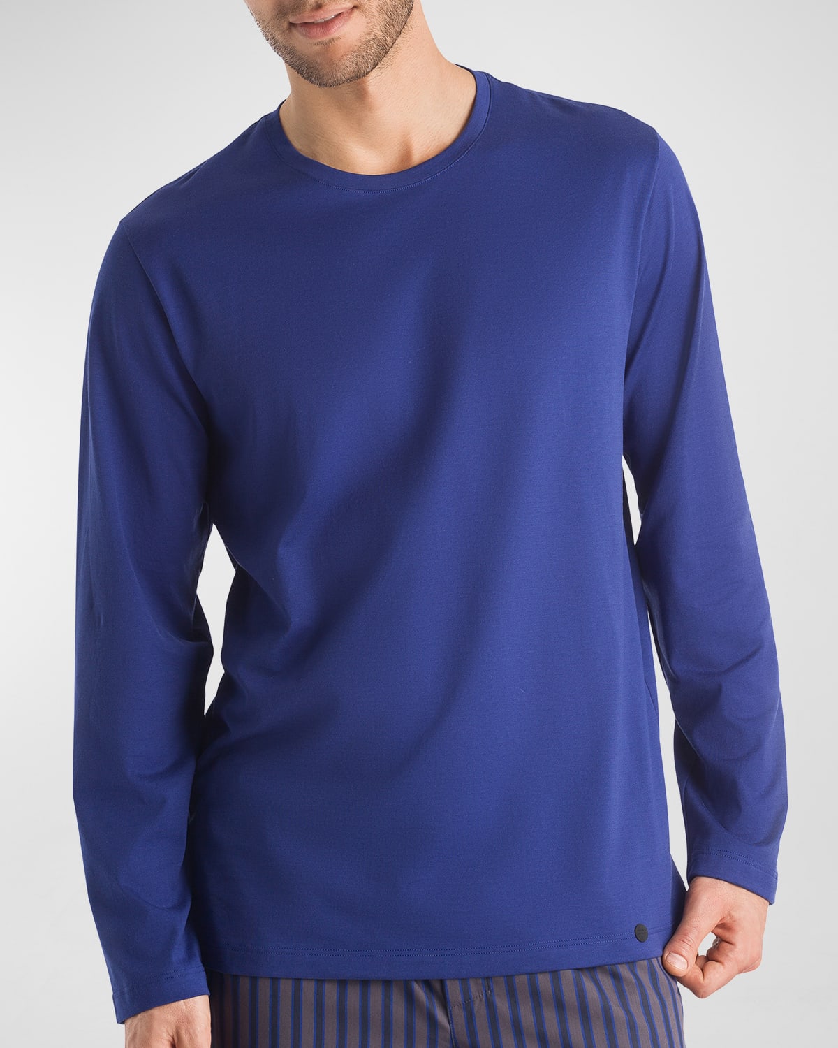 Hanro Night And Day Solid Long Sleeve Tee In Black